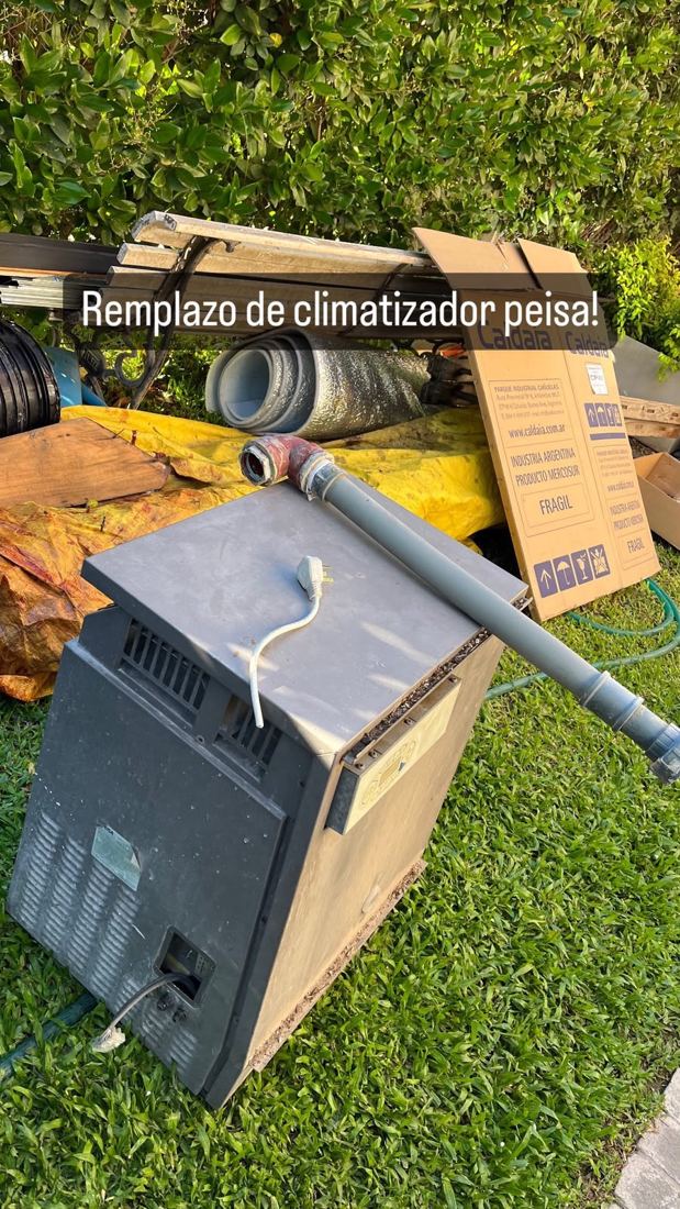 Climatizador Peisa viejo retirado para su reemplazo